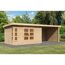 Gartenhaus aus Holz mit Überdachung