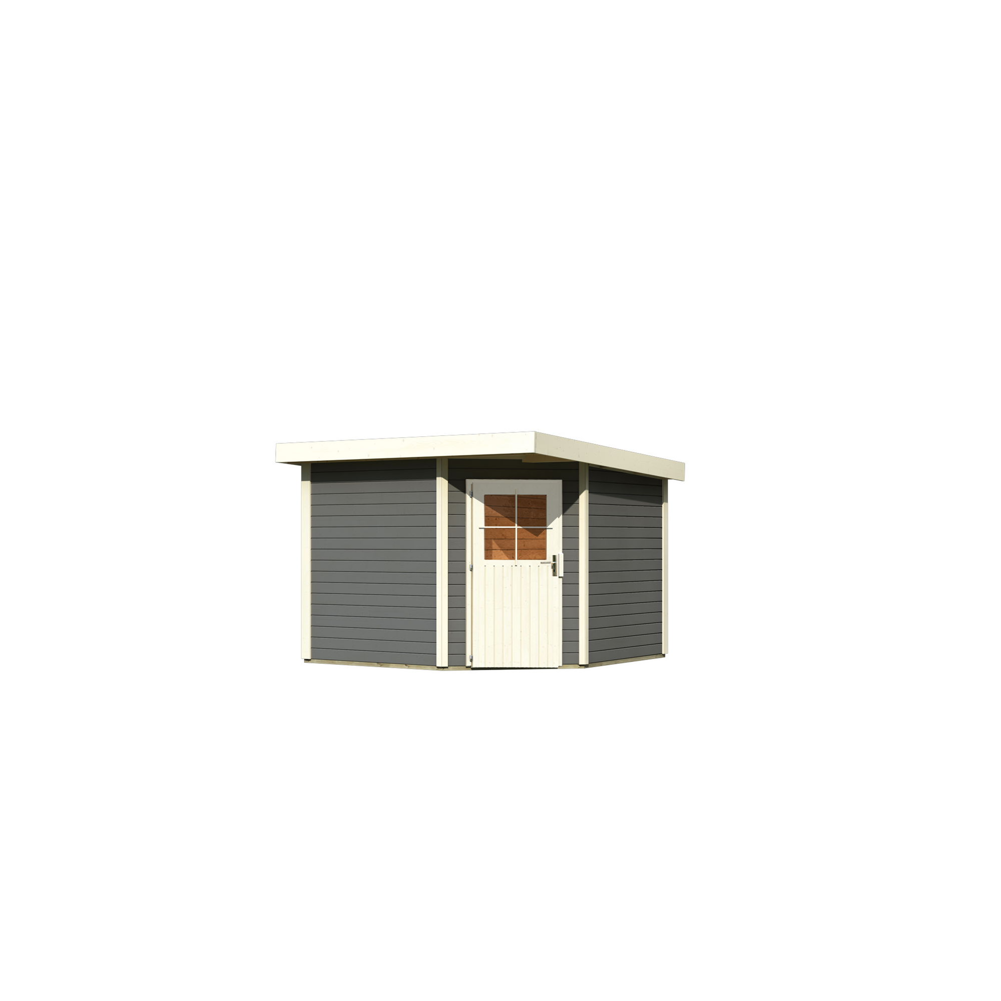 Gartenhaus 'Lindow 3' ohne Dachpappe terragrau 306 x 222 x 303 cm + product picture