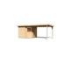 Gartenhaus-Set 'Lindow 2' naturbelassen mit Anbaudach 582 x 222 x 273 cm