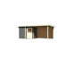 Gartenhaus-Set 'Lindow 2' terragrau mit Anbaudach und Rückwand 582 x 222 x 273 cm