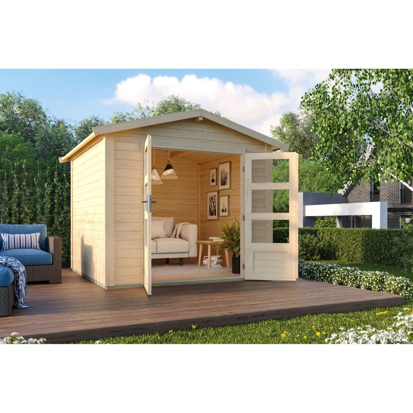 Gartenhaus'Koberg 4' naturbelassen 270 x 230 x 274 cm