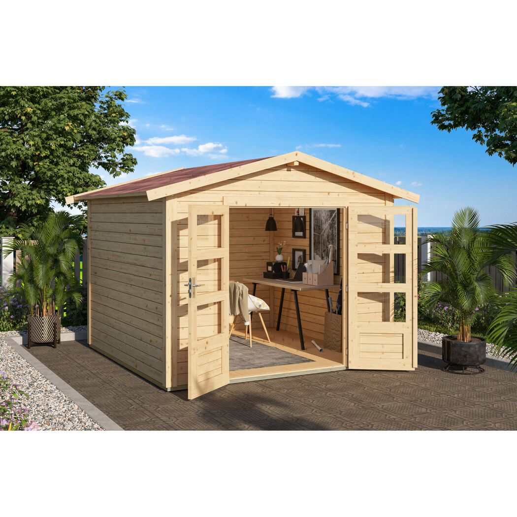 Gartenhaus'Koberg 6' naturbelassen 300 x 234 x 304 cm