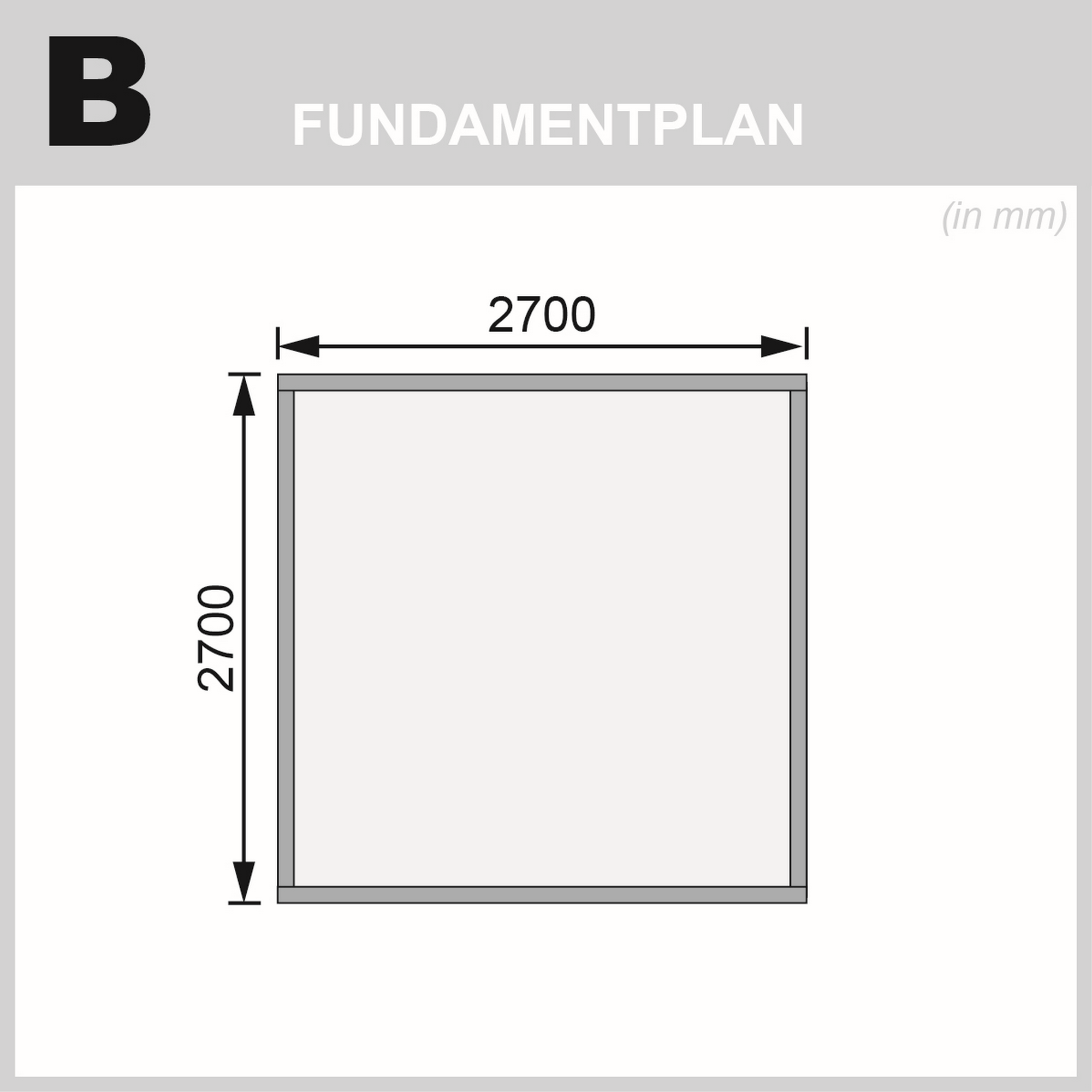 Gartenhaus'Koberg 6' naturbelassen 300 x 234 x 304 cm