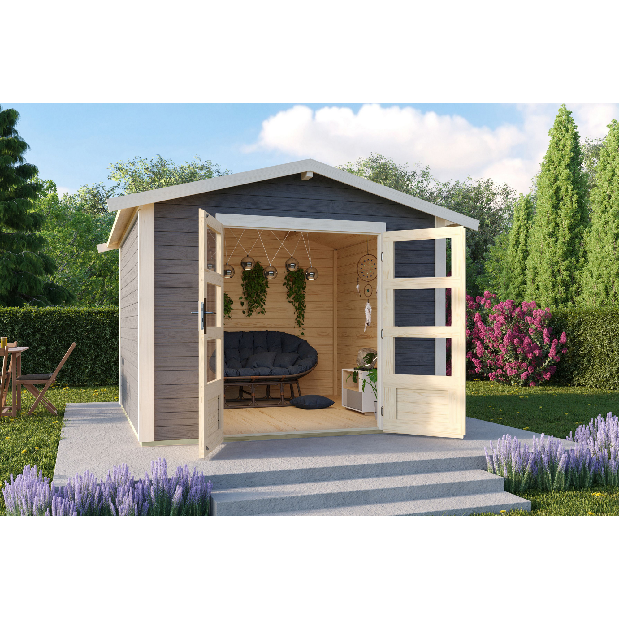 Gartenhaus'Koberg 6' terragrau 300 x 234 x 304 cm