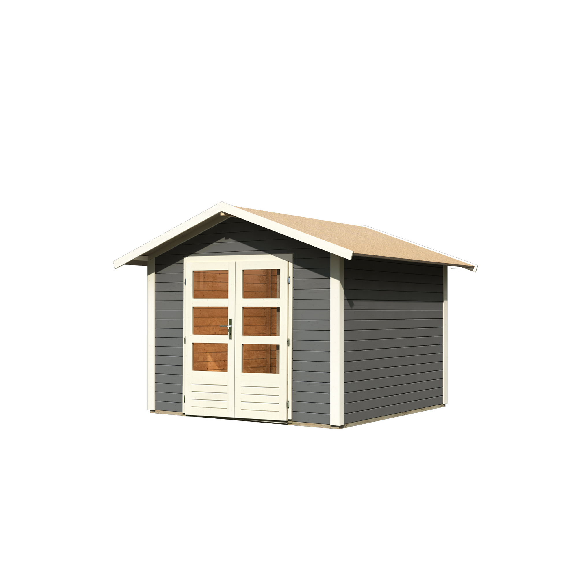 Gartenhaus'Koberg 6' terragrau 300 x 234 x 304 cm