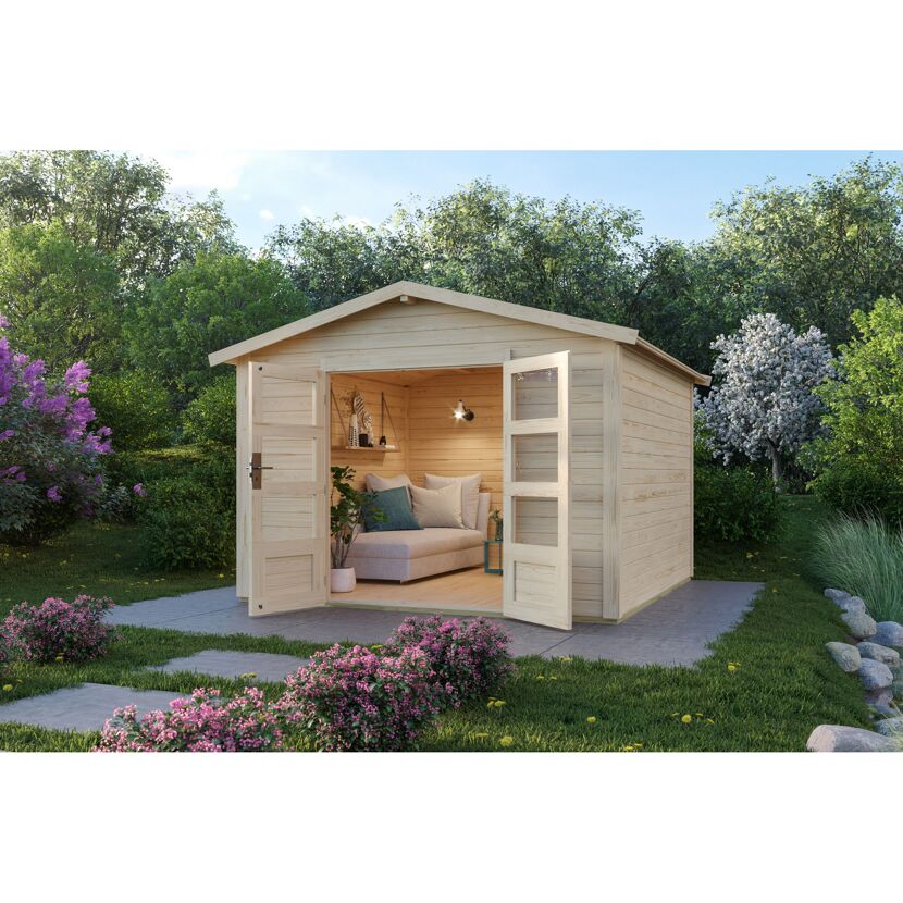Gartenhaus'Koberg 8' naturbelassen 330 x 238 x 330 cm