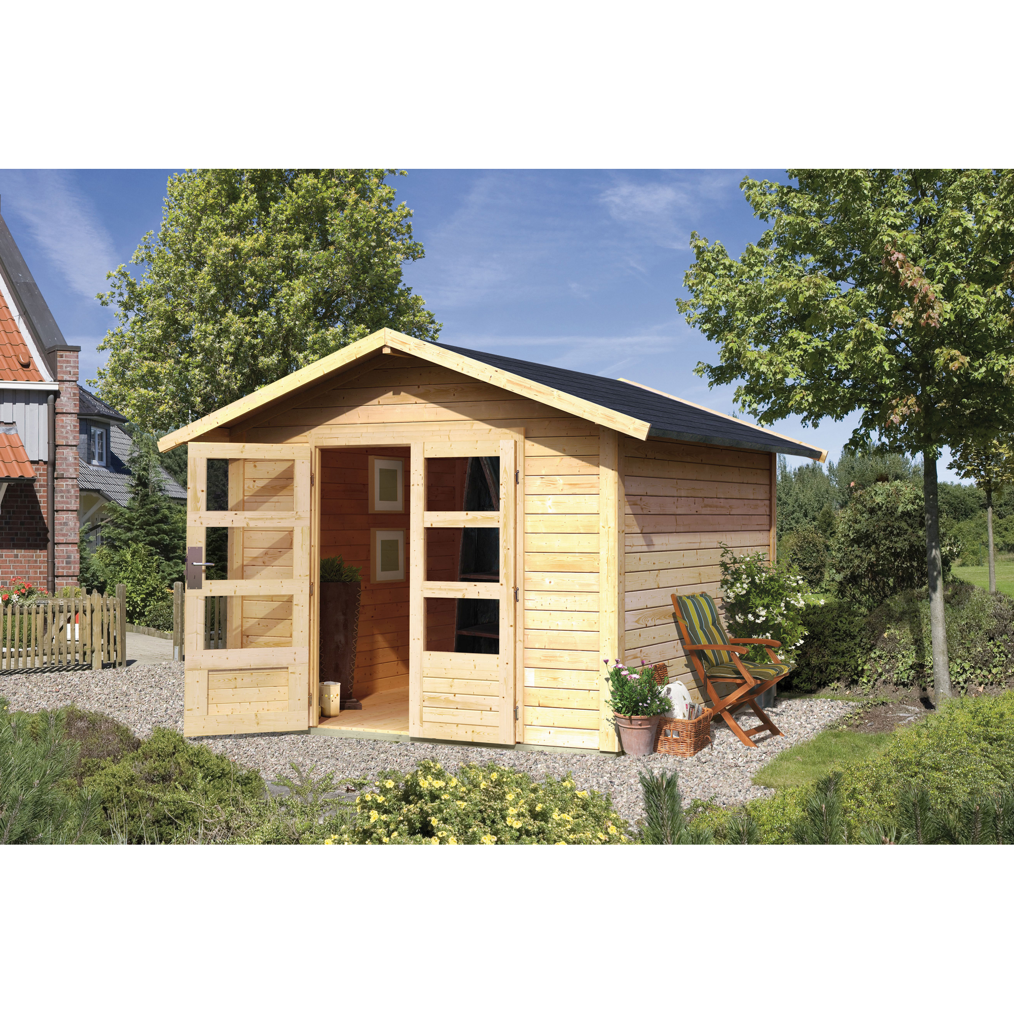 Gartenhaus'Koberg 8' naturbelassen 330 x 238 x 330 cm