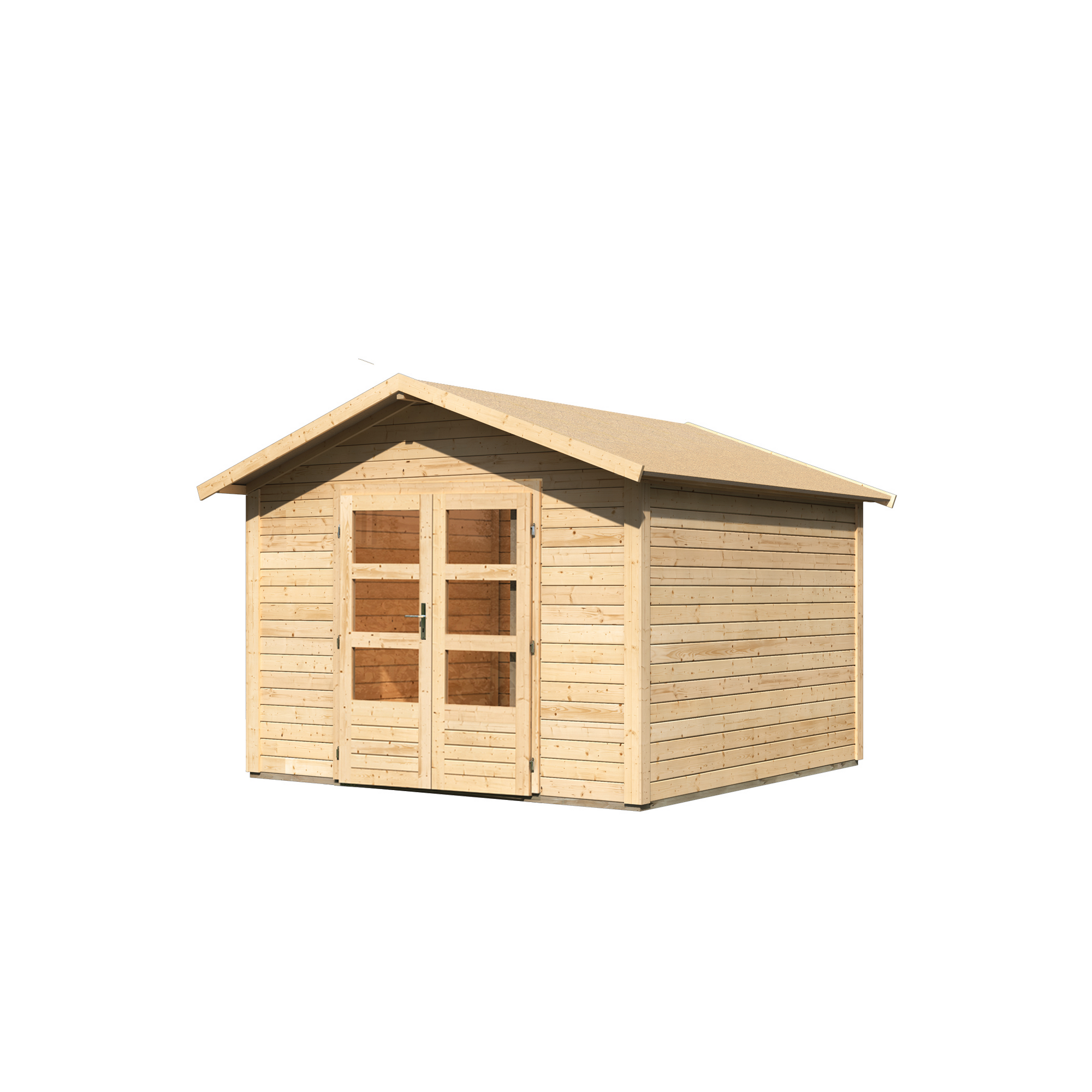 Gartenhaus'Koberg 8' naturbelassen 330 x 238 x 330 cm