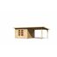 Gartenhaus-Set 'Fortheim 3' naturbelassen mit Anbaudach 664 x 229,5 x 331,5 cm