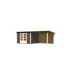 Gartenhaus-Set 'Fortheim 3' terragrau mit Anbaudach und Rückwand 664 x 229,5 x 331,5 cm