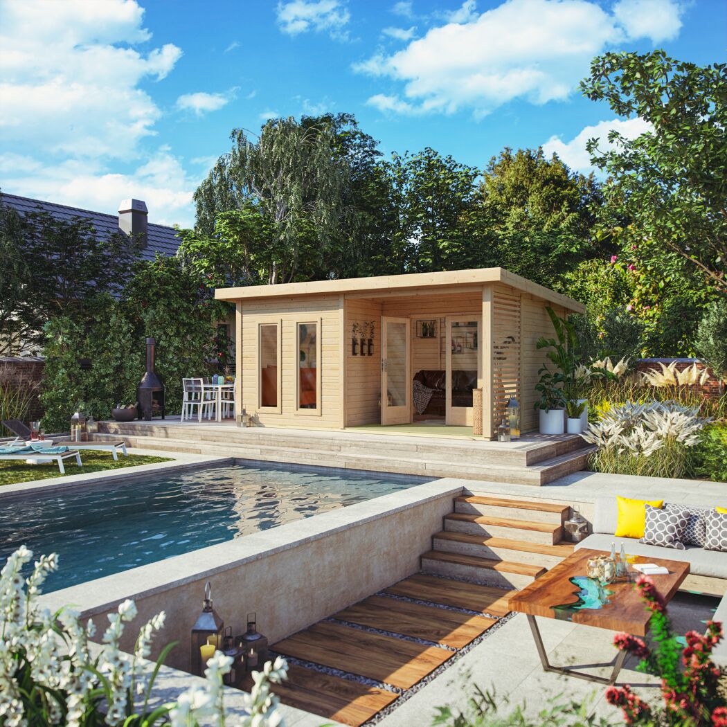 Gartenhaus Moderno mit Pool