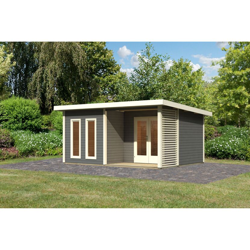 Modernes Gartenhaus mit Terrasse
