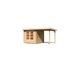 Gartenhaus-Set 'Kastrup 2' naturbelassen mit Anbaudach 454 x 217 x 273 cm