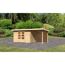 Gartenhaus aus Holz mit Überdachung