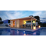 Gartenhaus-Set 'Kastrup 7' naturbelassen mit Anbaudach 774 x 222 x 333 cm
