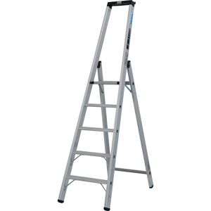 Stehleiter 'Stabilo' aluminium 5 Stufen, Standhöhe 120 cm