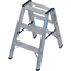 Doppelleiter 'Stabilo' aluminium 2 x 3 Stufen, Standhöhe 25 cm