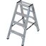 Doppelleiter 'Stabilo' aluminium 2 x 4 Stufen, Standhöhe 50 cm