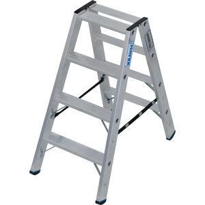 Doppelleiter 'Stabilo' aluminium 2 x 4 Stufen, Standhöhe 50 cm