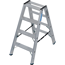 Doppelleiter 'Stabilo' aluminium 2 x 4 Stufen, Standhöhe 50 cm