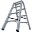 Doppelleiter 'Stabilo' aluminium 2 x 4 Stufen, Standhöhe 50 cm