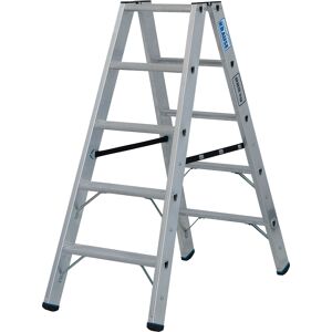 Doppelleiter 'Stabilo' aluminium 2 x 5 Stufen, Standhöhe 70 cm