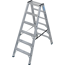 Doppelleiter 'Stabilo' aluminium 2 x 6 Stufen, Standhöhe 95 cm