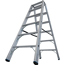 Doppelleiter 'Stabilo' aluminium 2 x 6 Stufen, Standhöhe 95 cm