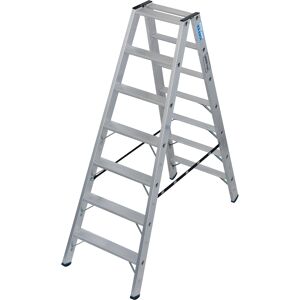 Doppelleiter 'Stabilo' aluminium 2 x 7 Stufen, Standhöhe 120 cm