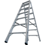 Doppelleiter 'Stabilo' aluminium 2 x 7 Stufen, Standhöhe 120 cm
