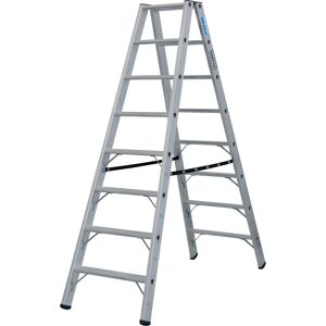 Doppelleiter 'Stabilo' aluminium 2 x 8 Stufen, Standhöhe 140 cm