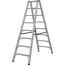 Doppelleiter 'Stabilo' aluminium 2 x 8 Stufen, Standhöhe 140 cm