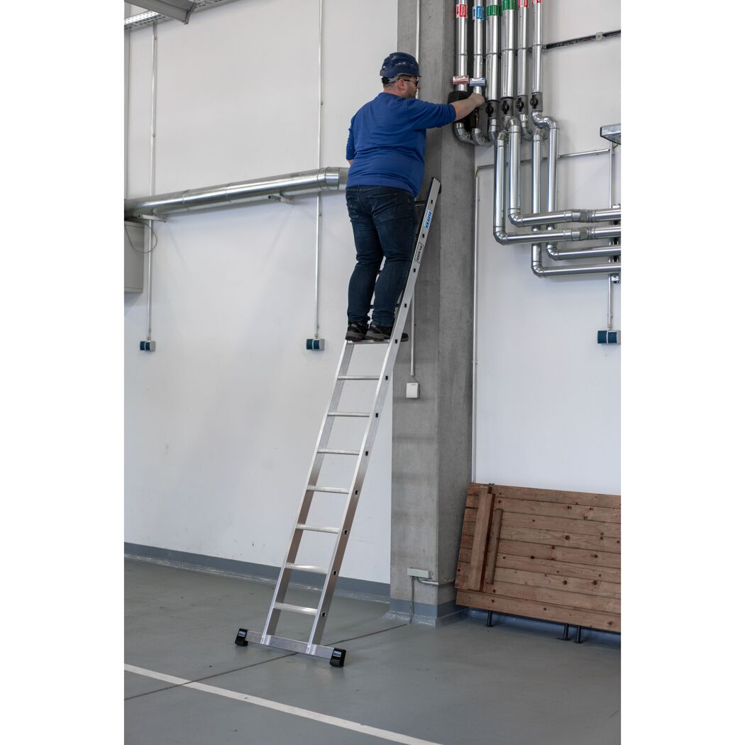 Anlegeleiter 'Stabilo' aluminium 12 Stufen, Standhöhe 210 cm