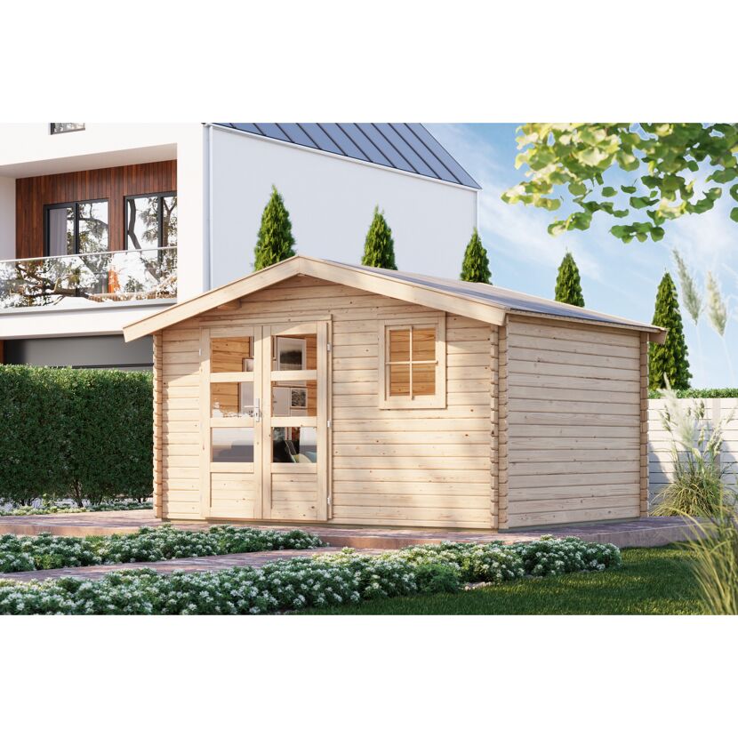 Gartenhaus 'Selsingen 5' naturbelassen 407 x 241 x 320 cm