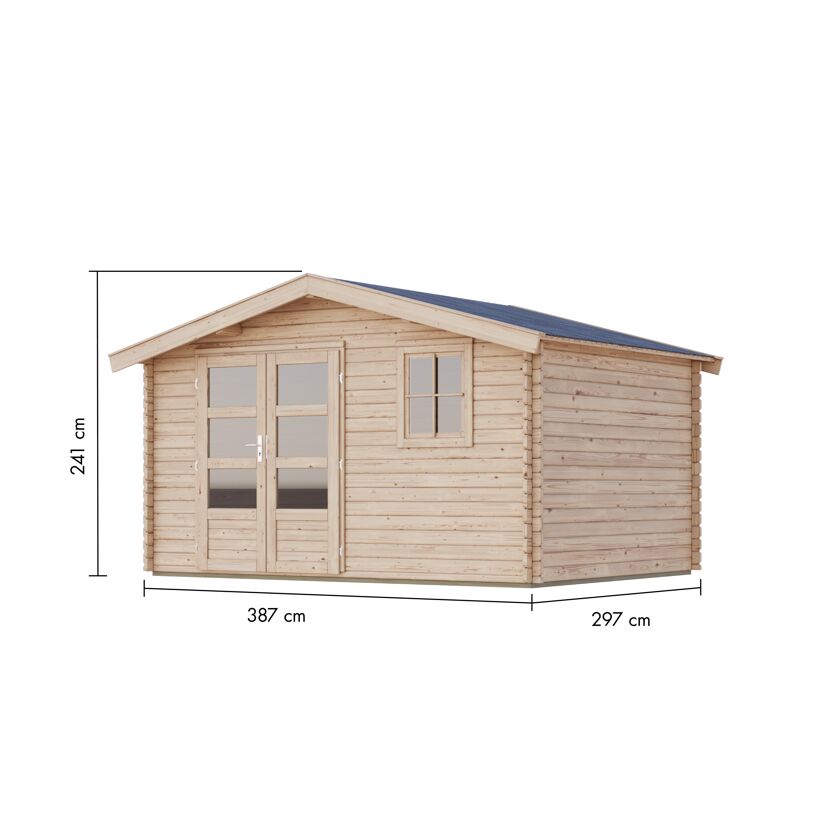 Gartenhaus 'Selsingen 5' naturbelassen 407 x 241 x 320 cm