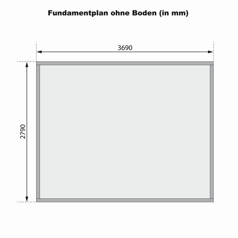 Gartenhaus 'Selsingen 5' naturbelassen 407 x 241 x 320 cm