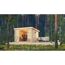 Holzhaus im Wald mit Terrasse