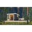 Gartenhaus im Wald mit Schreibtisch