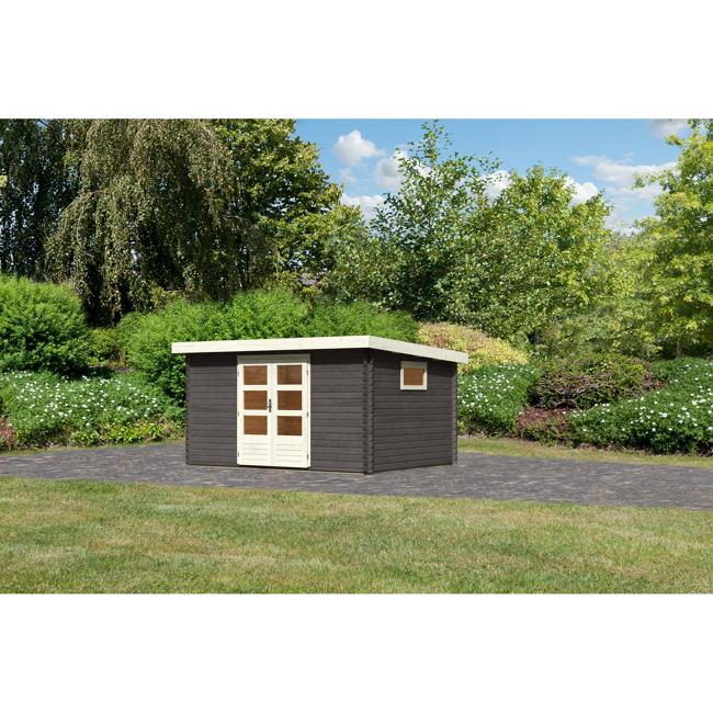 Bild von Gartenhaus 'Ahrensburg 5' terragrau 406 x 217 x 333 cm