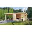 Gartenhaus-Set 'Ahrensburg 5' naturbelassen mit Schleppdach 614,5 x 217 x 333 cm