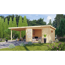 Gartenhaus-Set 'Ahrensburg 5' naturbelassen mit Schleppdach 614,5 x 217 x 333 cm