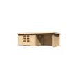 Gartenhaus aus Holz mit Überdachung