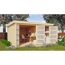 Gartenhaus aus Holz mit Arbeitsplatz