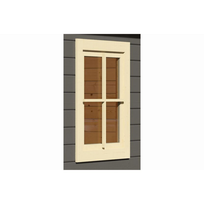 Fenster mit Sprossen, weiß lackiert
