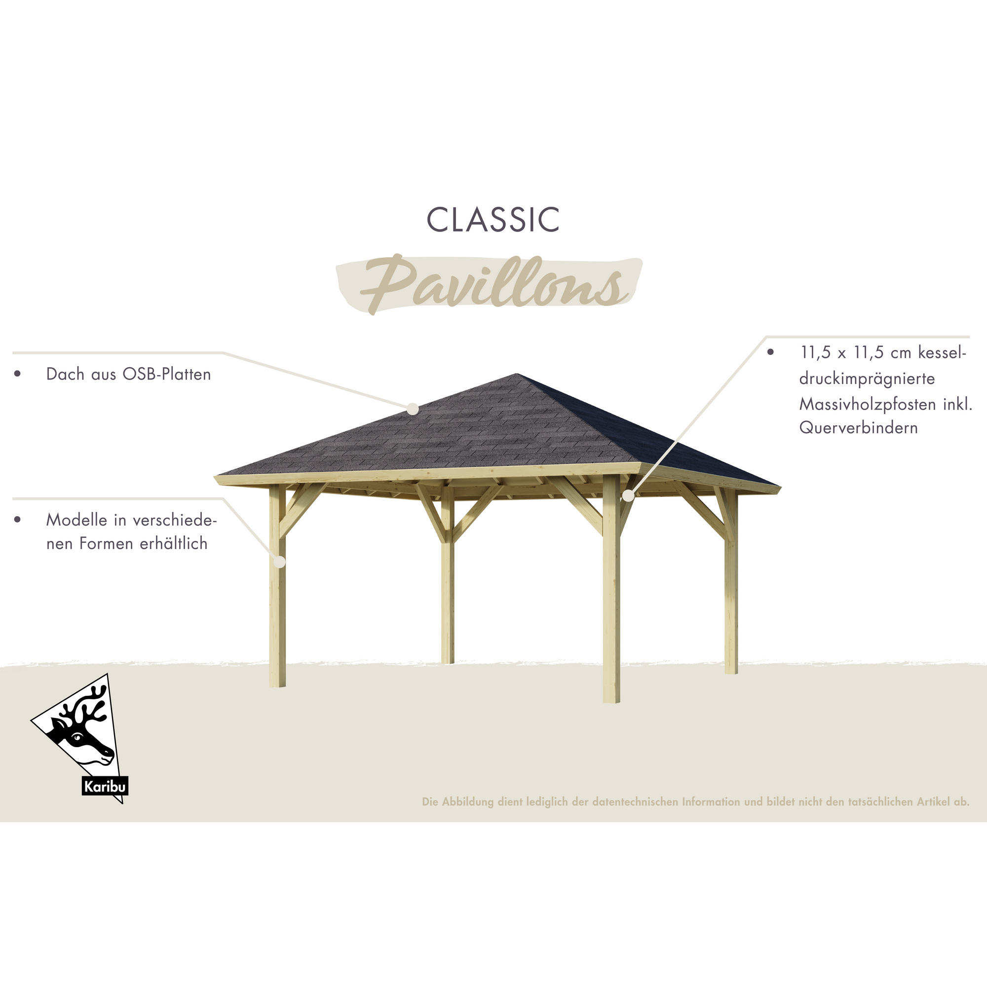 Carport 'Kirn 2' naturbelassen 359 x 706,5 cm + product picture