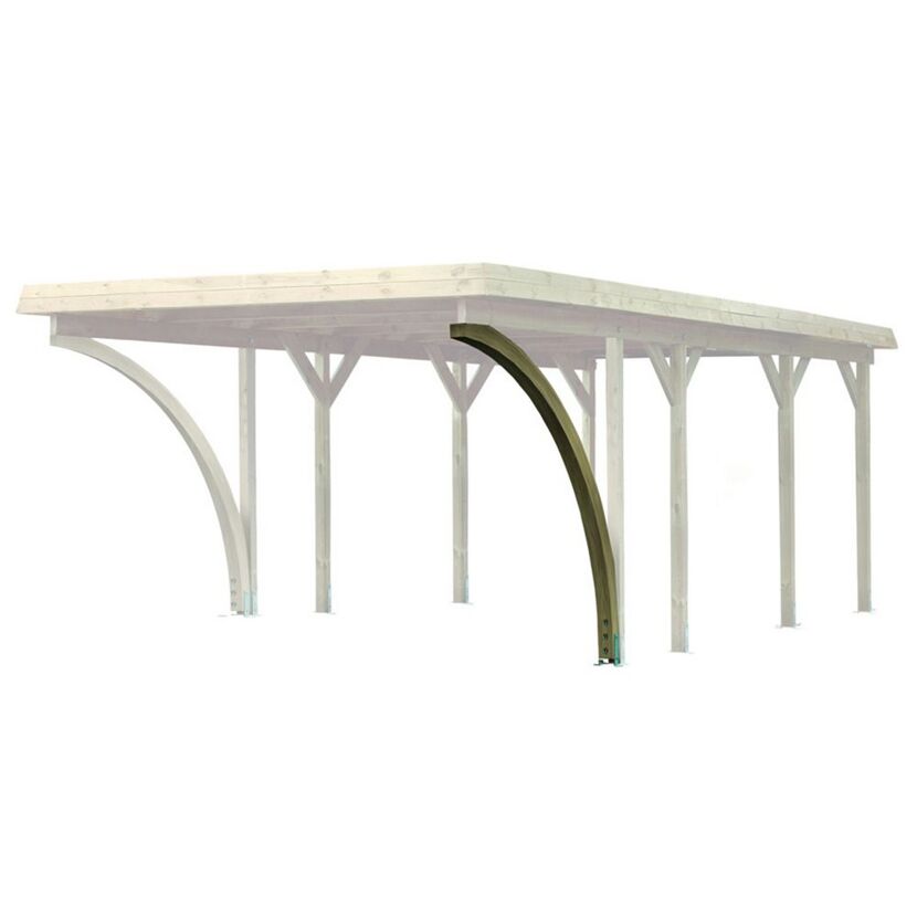 Holz-Carport mit Bogen