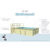 Rechteckiger Holzpool mit Leiter