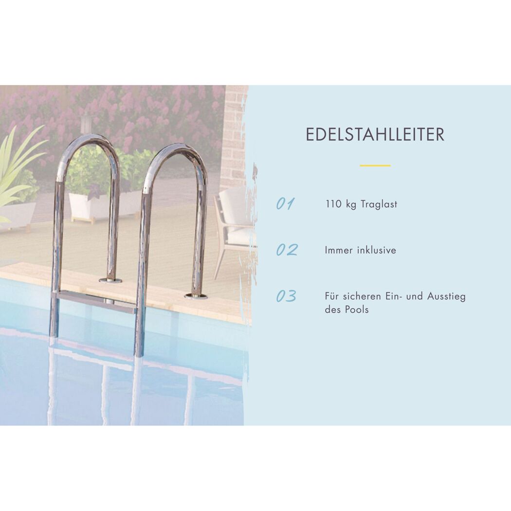 Poolleiter aus Edelstahl