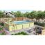 Holzpool mit Sonnenterrasse und Leiter