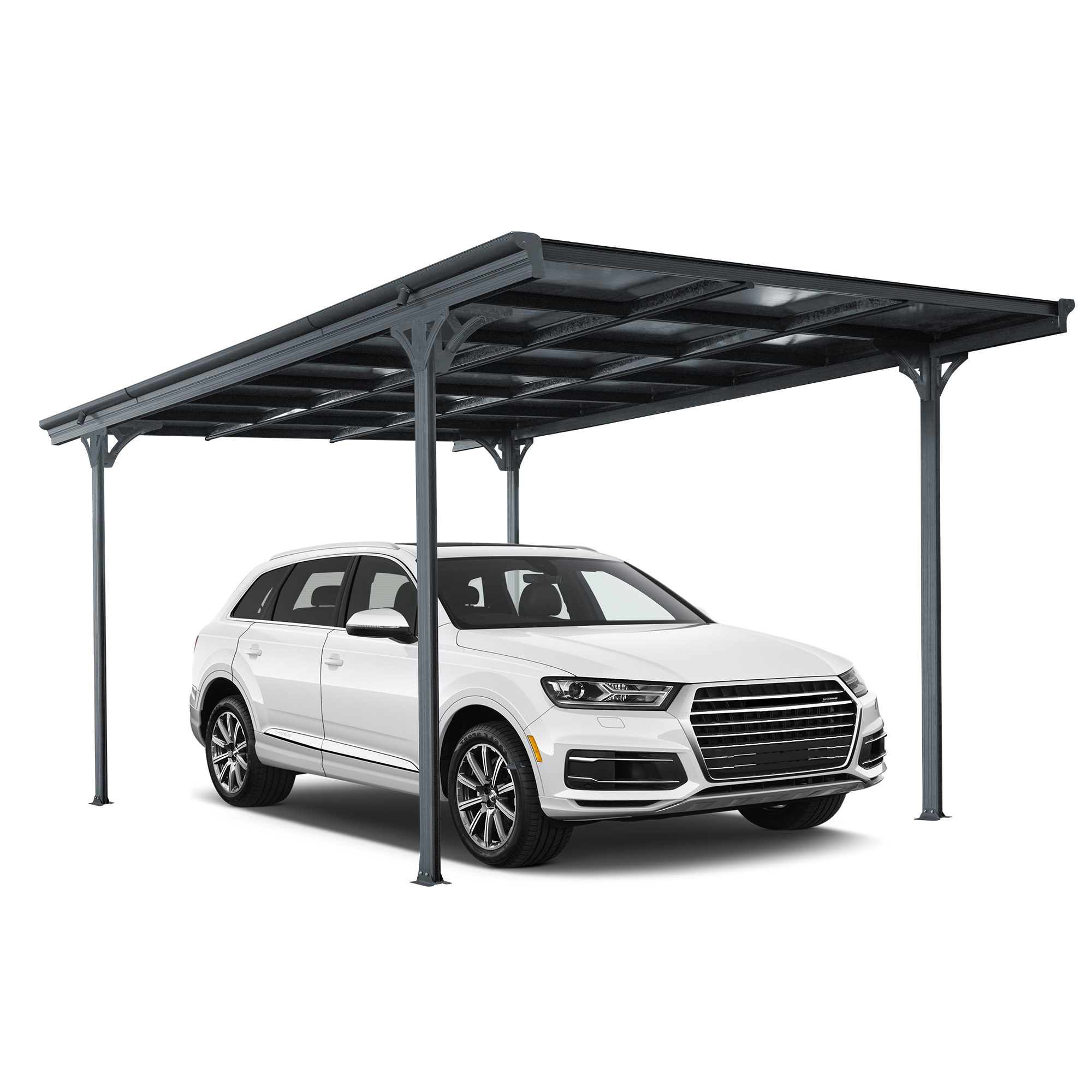 Einzelcarport 'Eco' anthrazit 503 x 300 x 232 cm